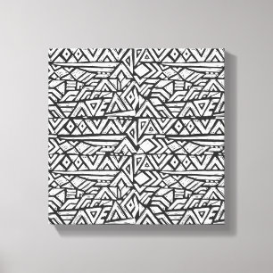 Geïnspireerd Artsy Tribal Pattern 6 Canvas Afdruk