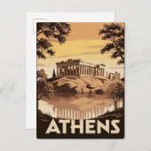  geïnspireerd Athene – iconisch Parthenon Briefkaart (Voorkant / Achterkant)