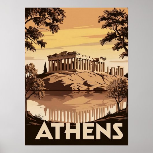 geïnspireerd Athene – iconisch Parthenon Poster (Voorkant)