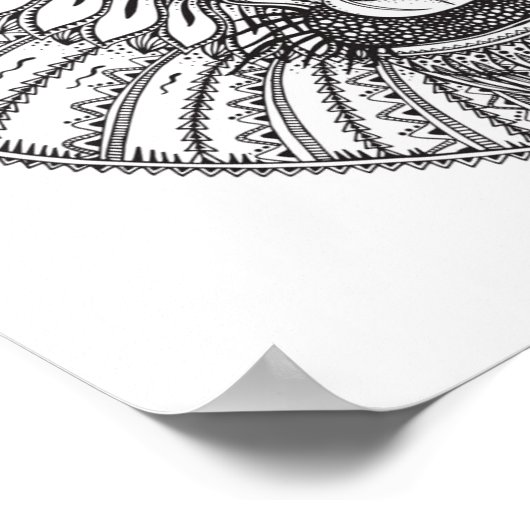 Geïnspireerd Baboon Face 2 Poster (Hoek)