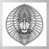 Geïnspireerd Baboon Face 2 Poster (Voorkant)