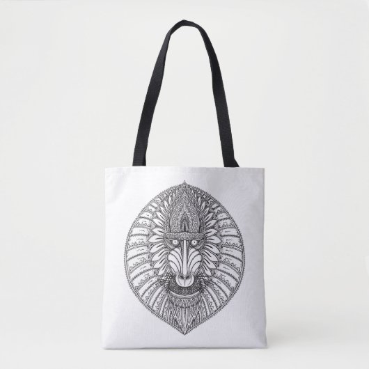 Geïnspireerd Baboon Face 2 Tote Bag (Voorkant)