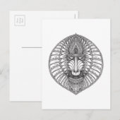 Geïnspireerd Baboon Face Briefkaart (Voorkant / Achterkant)