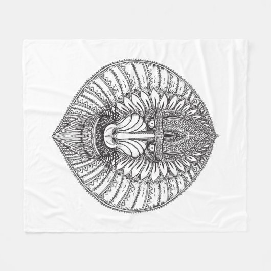 Geïnspireerd Baboon Face Fleece Deken (Voorkant (Horizontaal))