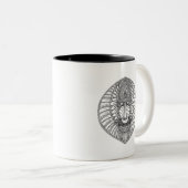 Geïnspireerd Baboon Face Tweekleurige Koffiemok (Voorkant rechts)