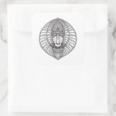 Geïnspireerd Baboon Face Vierkante Sticker (Tas)