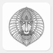 Geïnspireerd Baboon Face Vierkante Sticker (Voorkant)