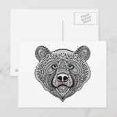 Geïnspireerd Beer gezicht Briefkaart (Voorkant / Achterkant)