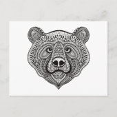 Geïnspireerd Beer gezicht Briefkaart (Voorkant)