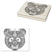 Geïnspireerd Beer Rubberstempel (Gestempeld)