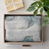 geïnspireerd blauw shabby chique bloemendecoupage tissuepapier (Geschenk)