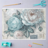 geïnspireerd blauw shabby chique bloemendecoupage tissuepapier (Craft)