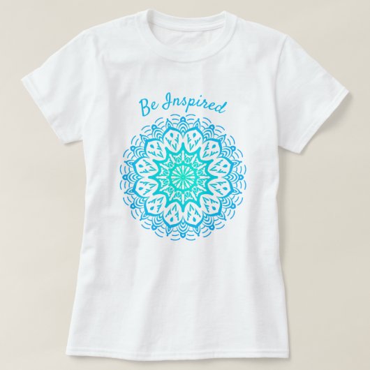 Geïnspireerd Blauwgroen blauw Mandala Dream Catche T-shirt (Design voorkant)