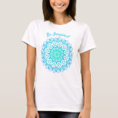 Geïnspireerd Blauwgroen blauw Mandala Dream Catche T-shirt (Voorkant)