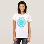 Geïnspireerd Blauwgroen blauw Mandala Dream Catche T-shirt (Voorkant volledig)