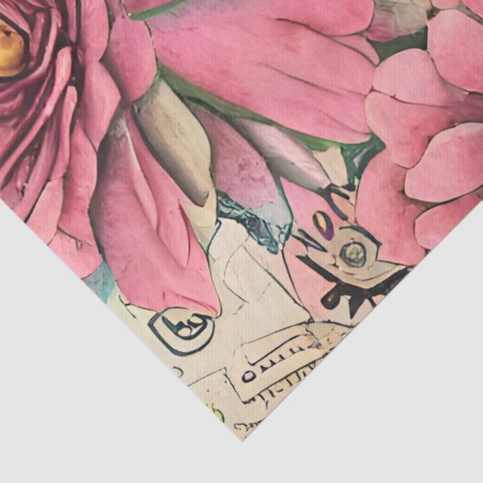  geïnspireerd bloemenontkoppelpapier tissuepapier (Detail)