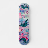  geïnspireerd bloemenontwerp & vlinders persoonlijk skateboard (Voorkant)