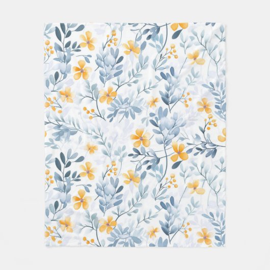  geïnspireerd bloemmotief fleece deken (Voorkant)