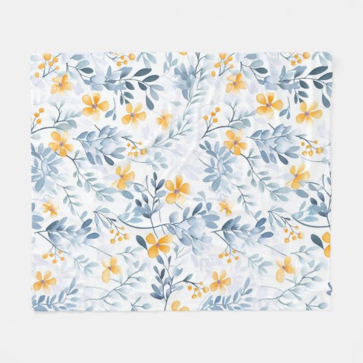  geïnspireerd bloemmotief fleece deken (Voorkant (Horizontaal))