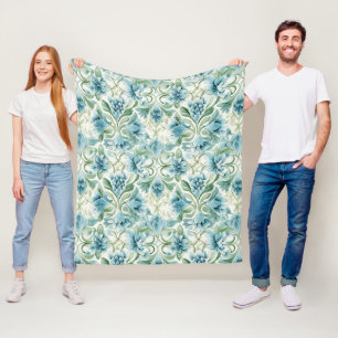geïnspireerd bloemmotief fleece deken