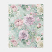  geïnspireerd bloemmotief fleece deken (Voorkant)