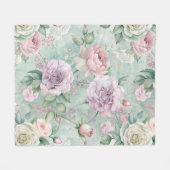  geïnspireerd bloemmotief fleece deken (Voorkant (Horizontaal))