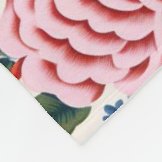  geïnspireerd bloemmotief fleece deken (Hoek)