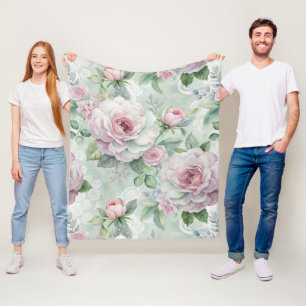  geïnspireerd bloemmotief fleece deken