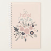 Geïnspireerd botanische bloemen roze planner (Voorkant)