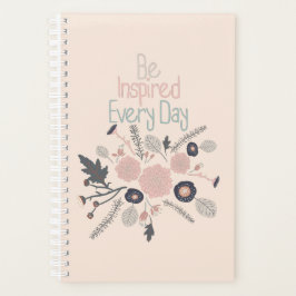 Geïnspireerd botanische bloemen roze planner