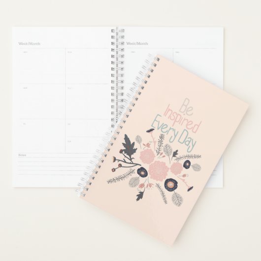 Geïnspireerd botanische bloemen roze planner (Display)