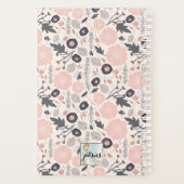 Geïnspireerd botanische bloemen roze planner (Achterkant)