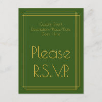 Geïnspireerd Briefkaart van 1930 voor RSVP-kijken