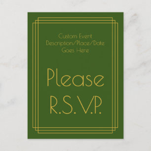 Geïnspireerd Briefkaart van 1930 voor RSVP-kijken