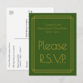 Geïnspireerd Briefkaart van 1930 voor RSVP-kijken (Voorkant / Achterkant)