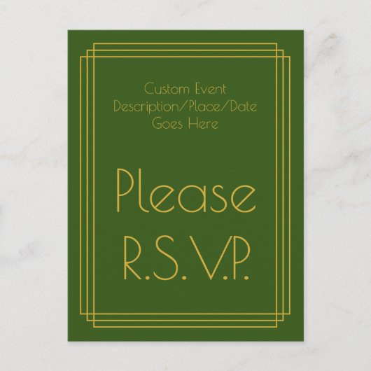 Geïnspireerd Briefkaart van 1930 voor RSVP-kijken (Voorkant)