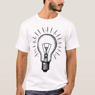 geïnspireerd Bright Idea Lightbulb T-shirt