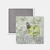 Geïnspireerd Butterfly Bloom Magneet (Voorkant / Achterkant)