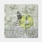 Geïnspireerd Butterfly Bloom Magneet (Voorkant)