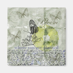 Geïnspireerd Butterfly Bloom Magneet