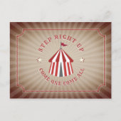 geïnspireerd circus verjaardag uitnodiging briefkaart (Voorkant)