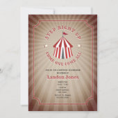 geïnspireerd circustent Verjaardag Kaart (Voorkant)