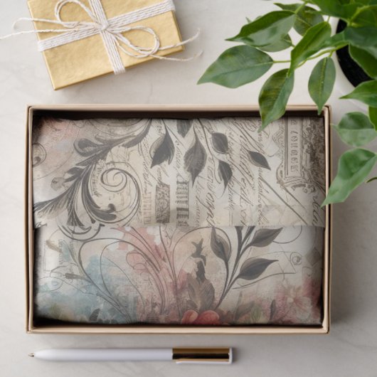 geïnspireerd decoupage bloemenweefsel papier (Geschenk)