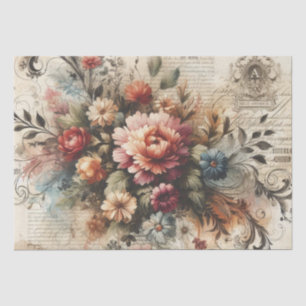  geïnspireerd decoupage bloemenweefsel papier