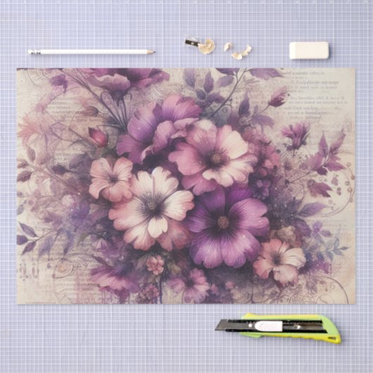 geïnspireerd decoupage bloemenweefsel papier (Craft)