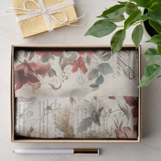  geïnspireerd decoupage bloemenweefsel papier (Geschenk)