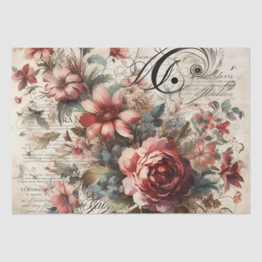  geïnspireerd decoupage bloemenweefsel papier (Voorkant)