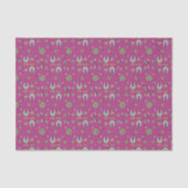 geïnspireerd Deep Pink Floral Tissue Paper Tissuepapier (Voorkant)