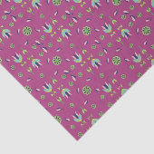 geïnspireerd Deep Pink Floral Tissue Paper Tissuepapier (Detail)