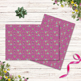  geïnspireerd Deep Pink Floral Tissue Paper Tissuepapier